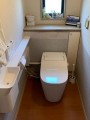 トイレ取替・アラウーノ手洗い取付工事　東京都日野市　XCH1401WS