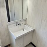 洗面化粧台取替工事　東京都中野区　AR3H-755SY-set3-VP1H